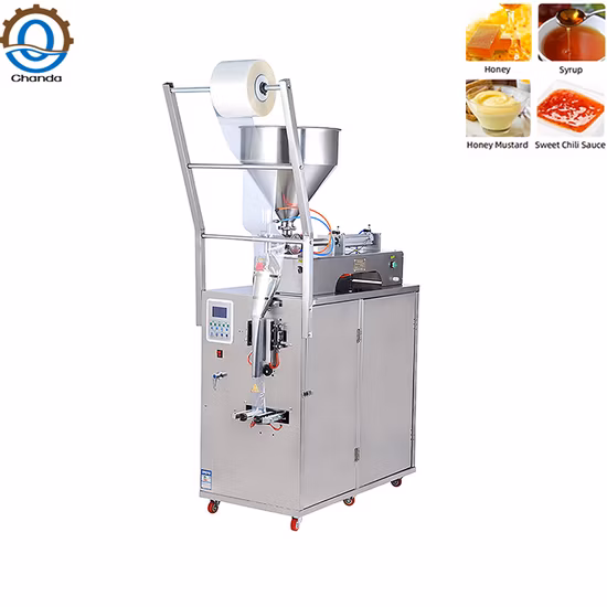 Automatic Honey Jelly Jam Ketchup Salad Dressing Form Fill Seal Paste Small Sachet Stick Form Fill Seal Liquid Packing Machine