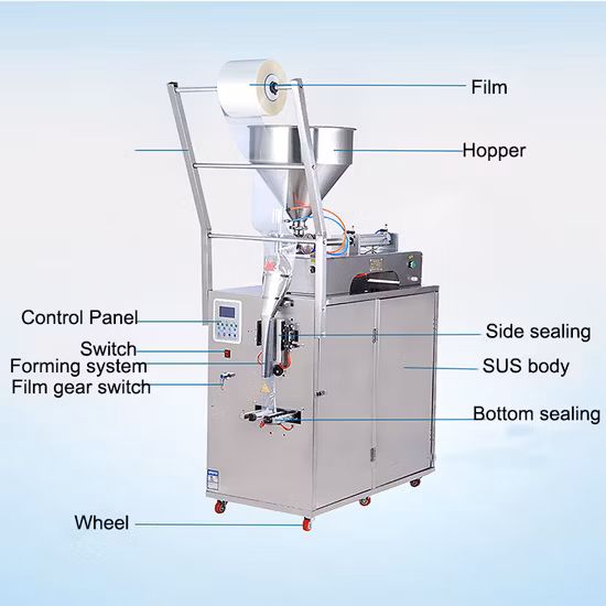 Automatic Honey Jelly Jam Ketchup Salad Dressing Form Fill Seal Paste Small Sachet Stick Form Fill Seal Liquid Packing Machine